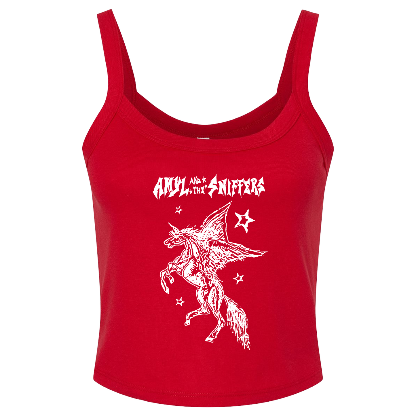 Unicorn Spaghetti Strap Red Tank